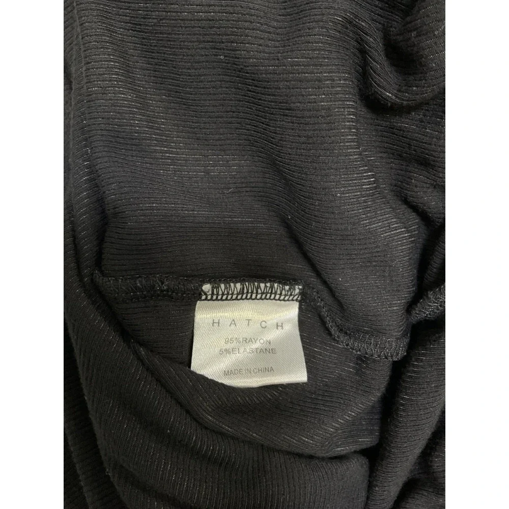Hatch Ribbed Black Over Under Lounge Pants Size 2 - Picture 5 of 6